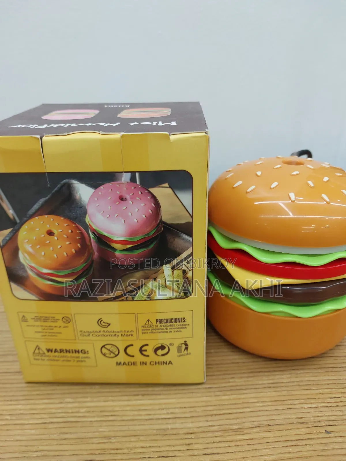 Burger Shape Mist Humidifier | USB Rechargeable