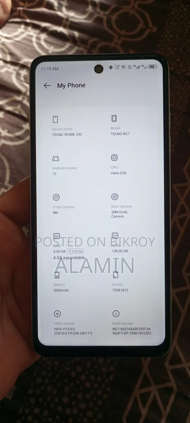 Tecno Spark 20C 128 GB