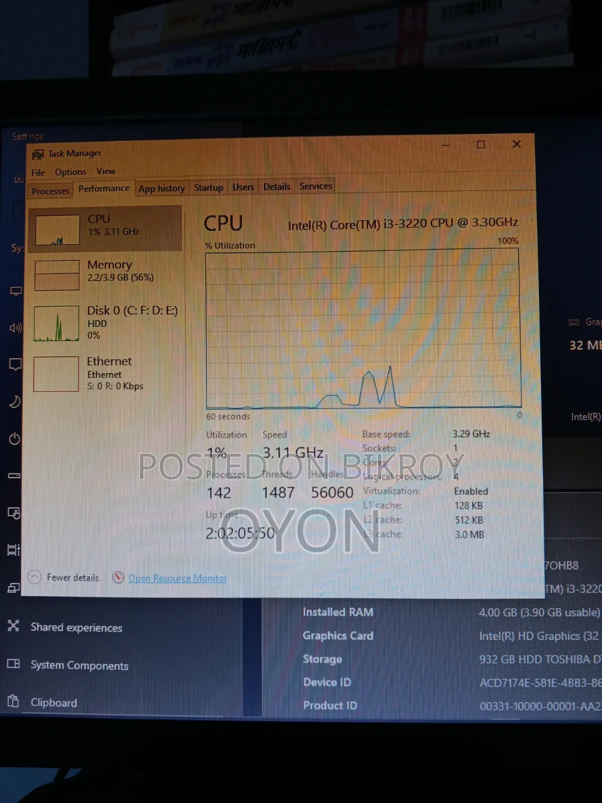 Desktop Computer 4GB Intel Core I3 HDD 1T