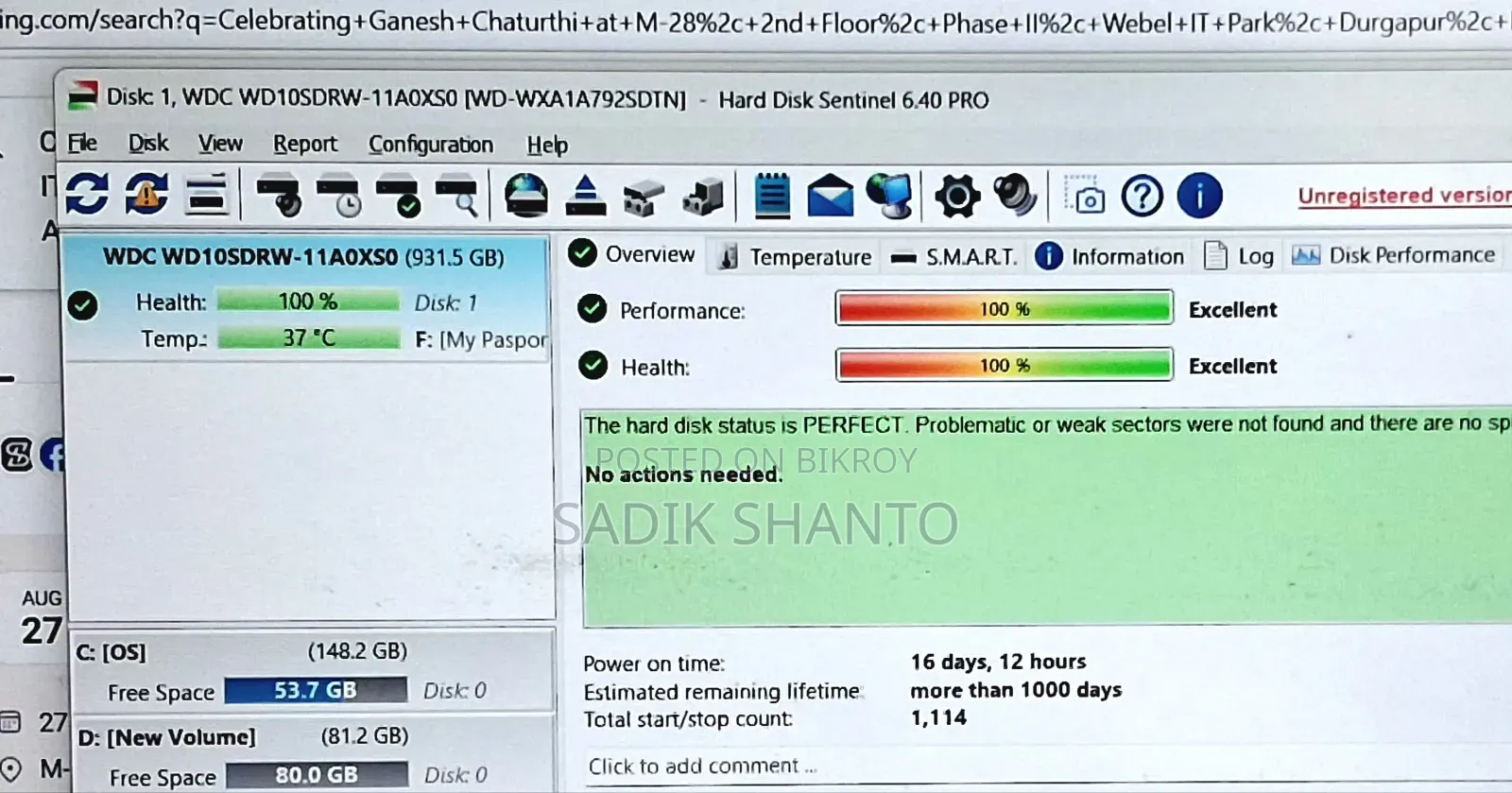 Portable Hard Drive WD My Passport 1TB