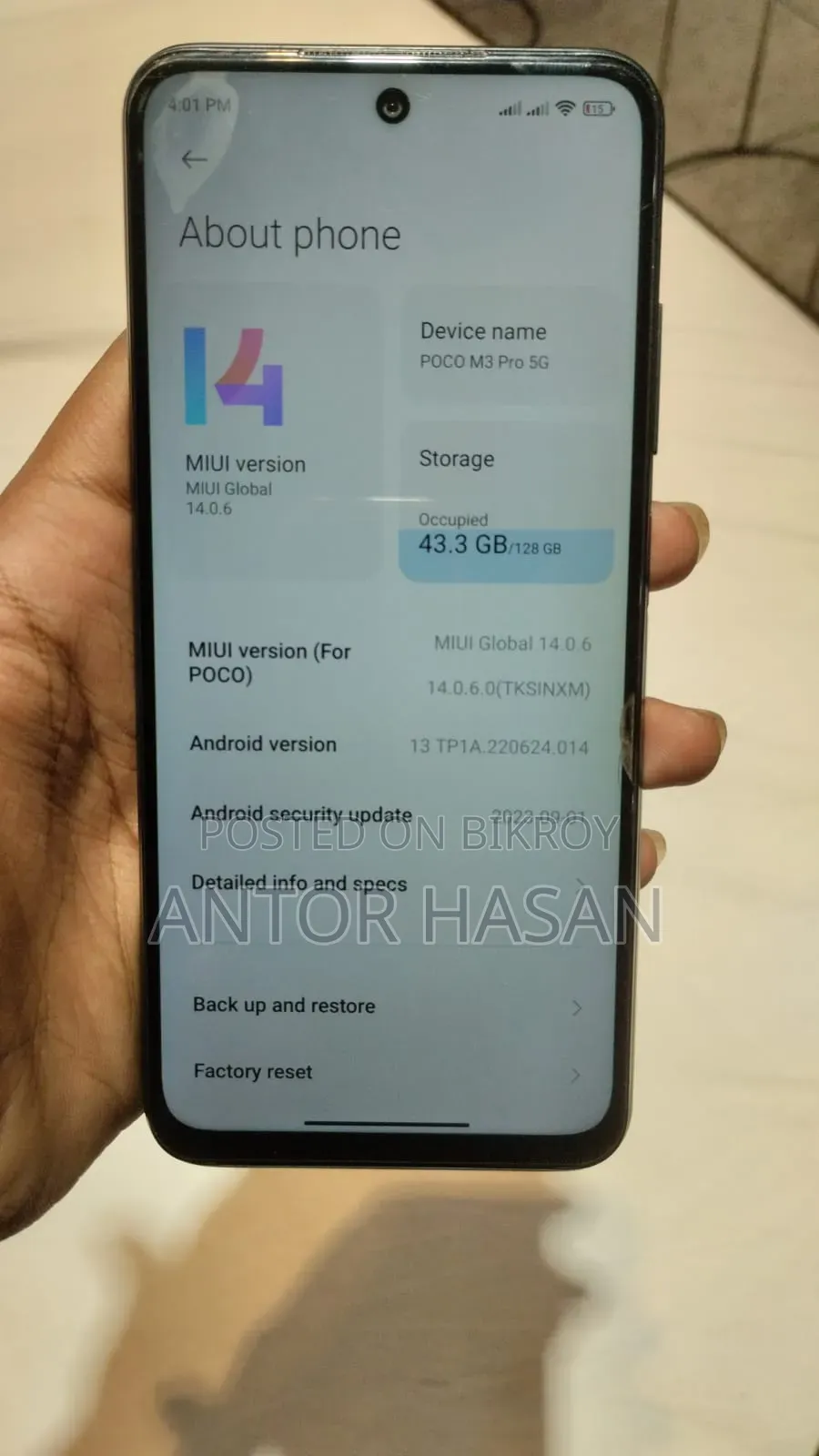 Xiaomi Poco M3 Pro 5G 128 GB Black