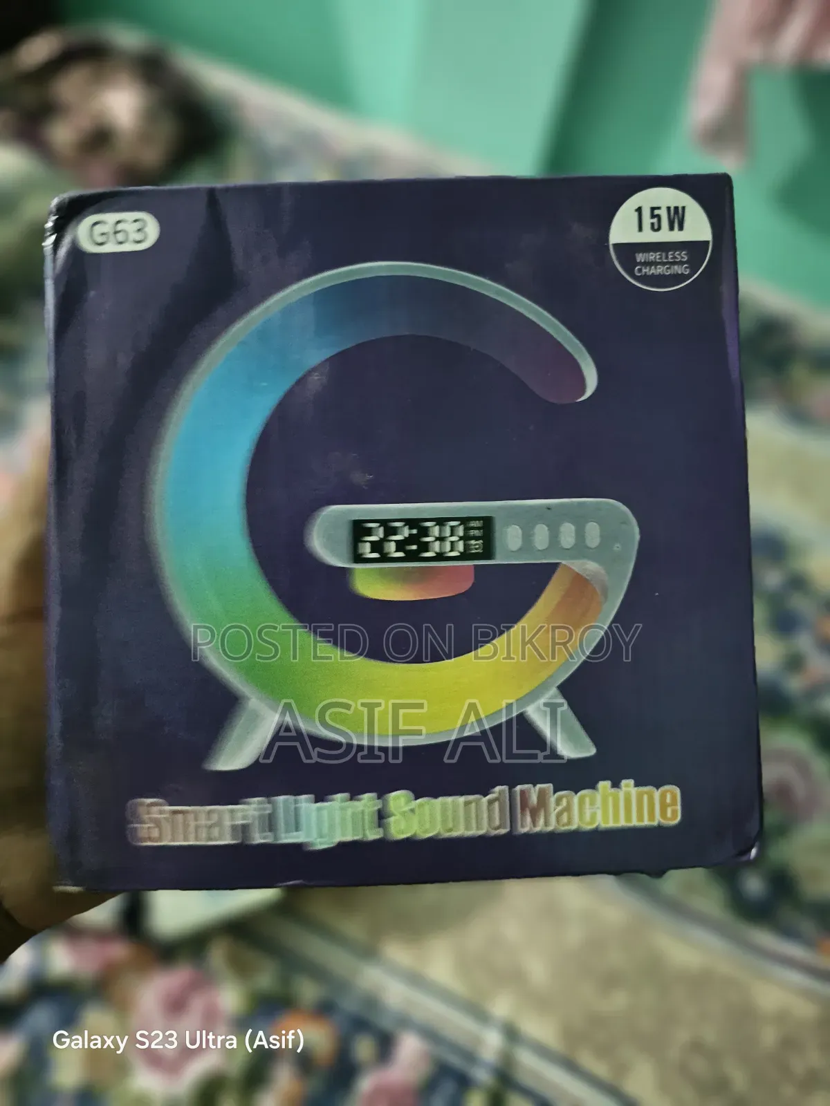 জি৬৩ মাল্টিফাংশনাল ওয়্যারলেস ব্লুটুথ ক্লক ডিসপ্লে আরজিবি লাইট স্পিকার