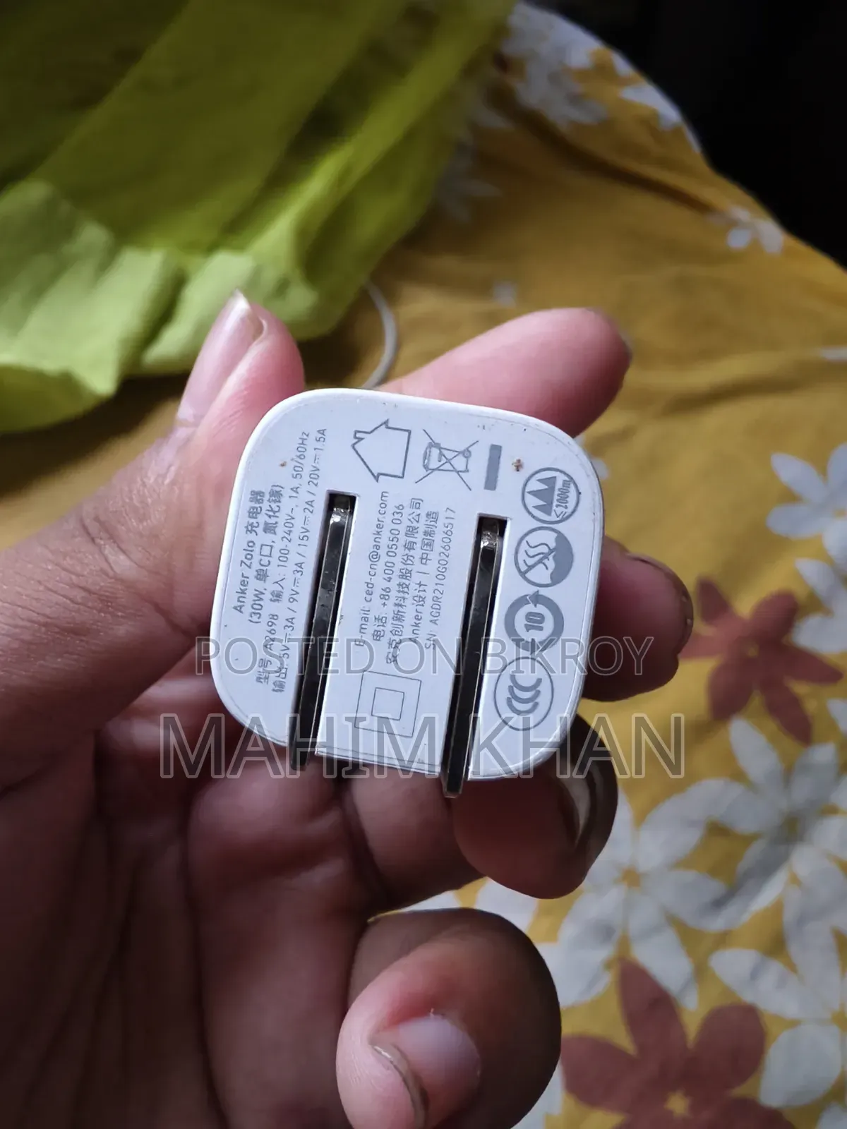 Charger Anker 30 Wat Zolo