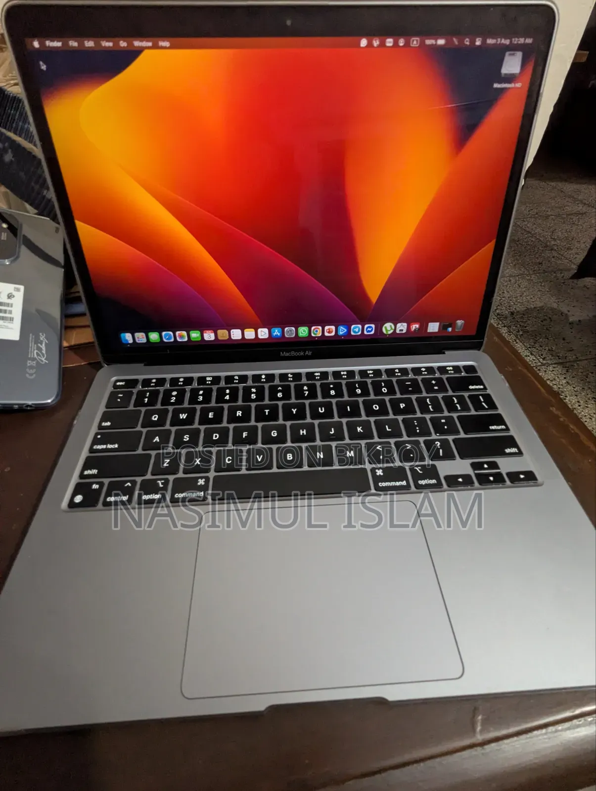 Laptop Apple MacBook Air 2020 M1 8GB Apple M1 HDD+SSD 256GB