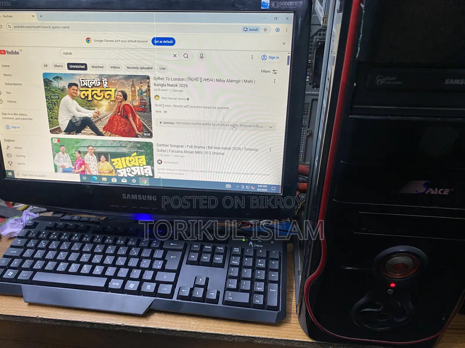 Desktop Computer 4GB Intel Core I5 HDD 500GB