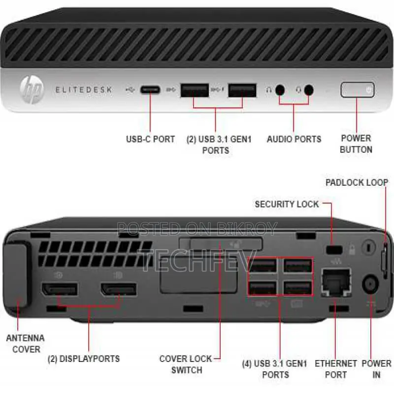 Desktop Computer HP EliteDesk 800 G3 8GB Intel Core I5 SSD 256GB