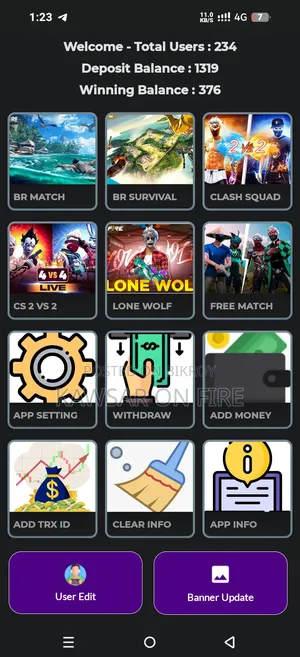 Free Fire Tournament App Sale