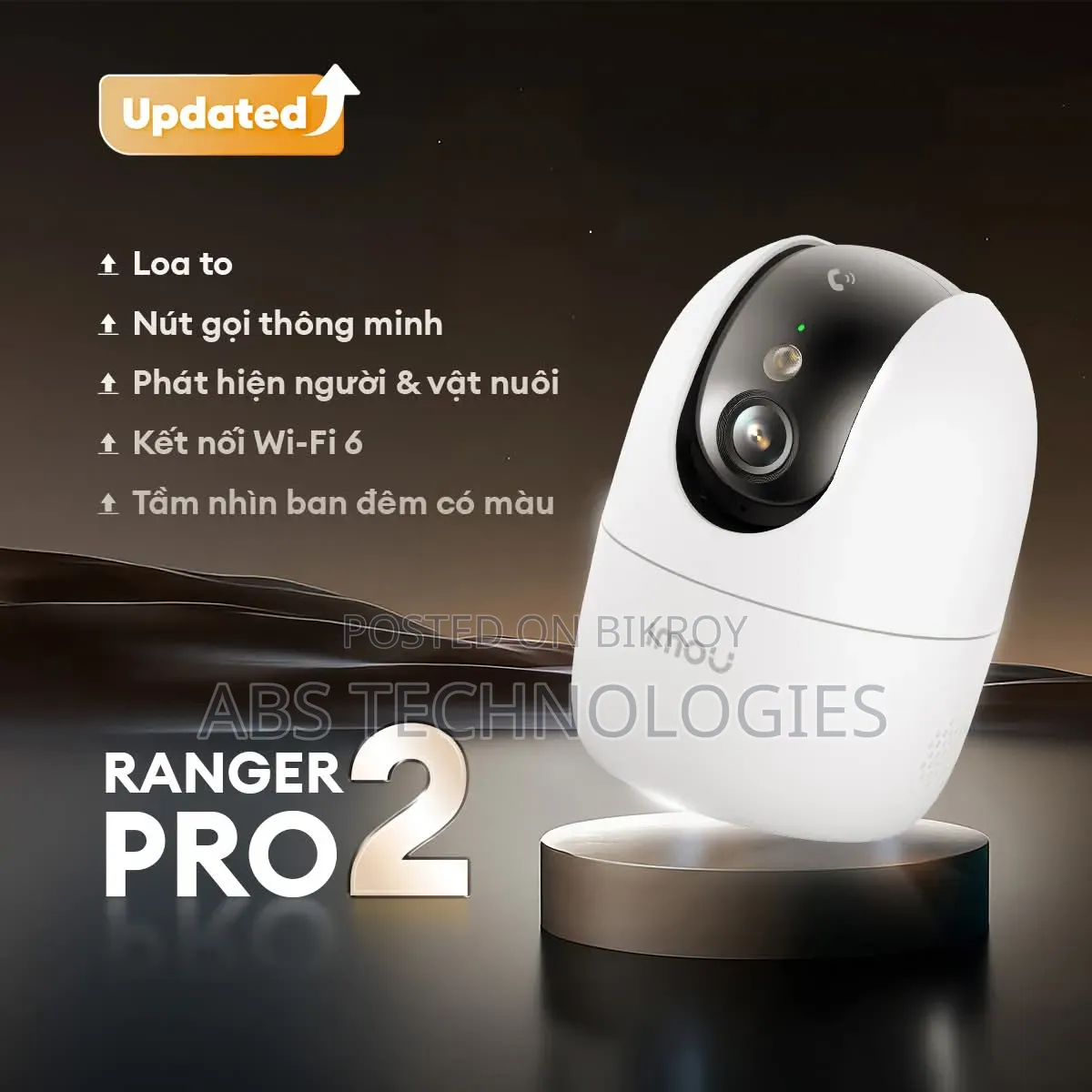 Imou Ranger 2 Pro 3MP 3.6mm Pan Tilt Wifi Camera