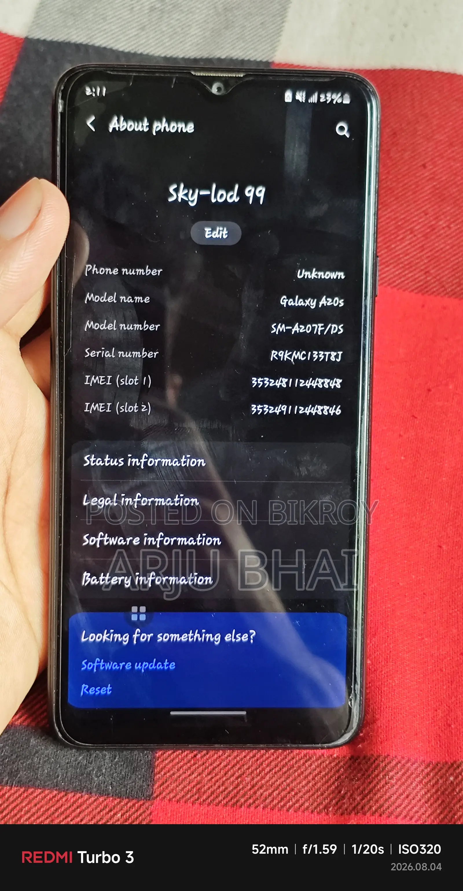 Samsung Galaxy A20s 32 GB Black