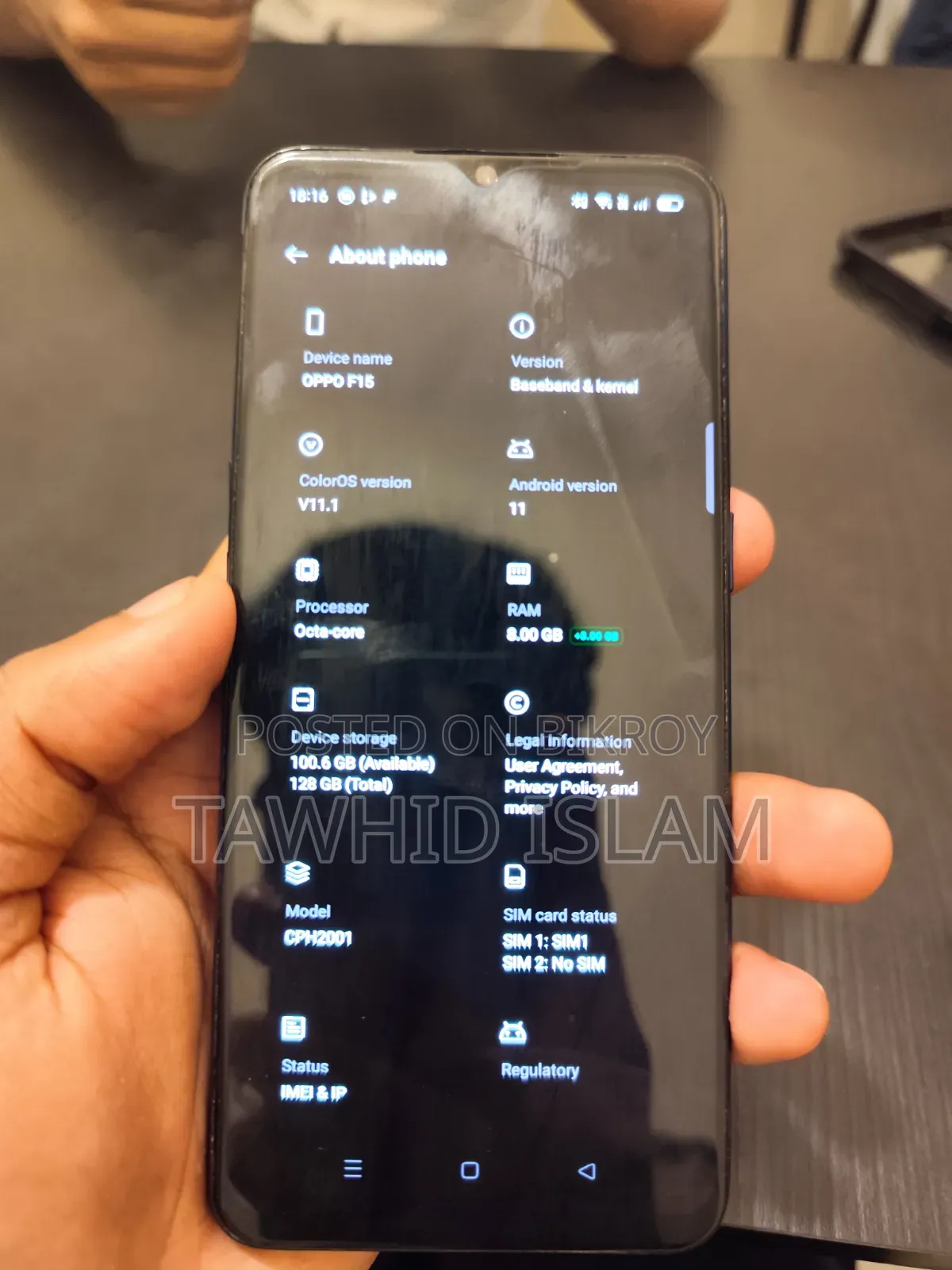 Oppo F15 128 GB Black