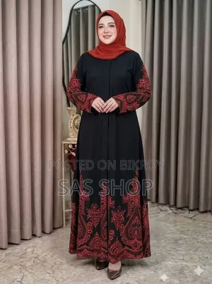 দুবাই জাফরান আবায়া বোরকা(হিজাবসহ)