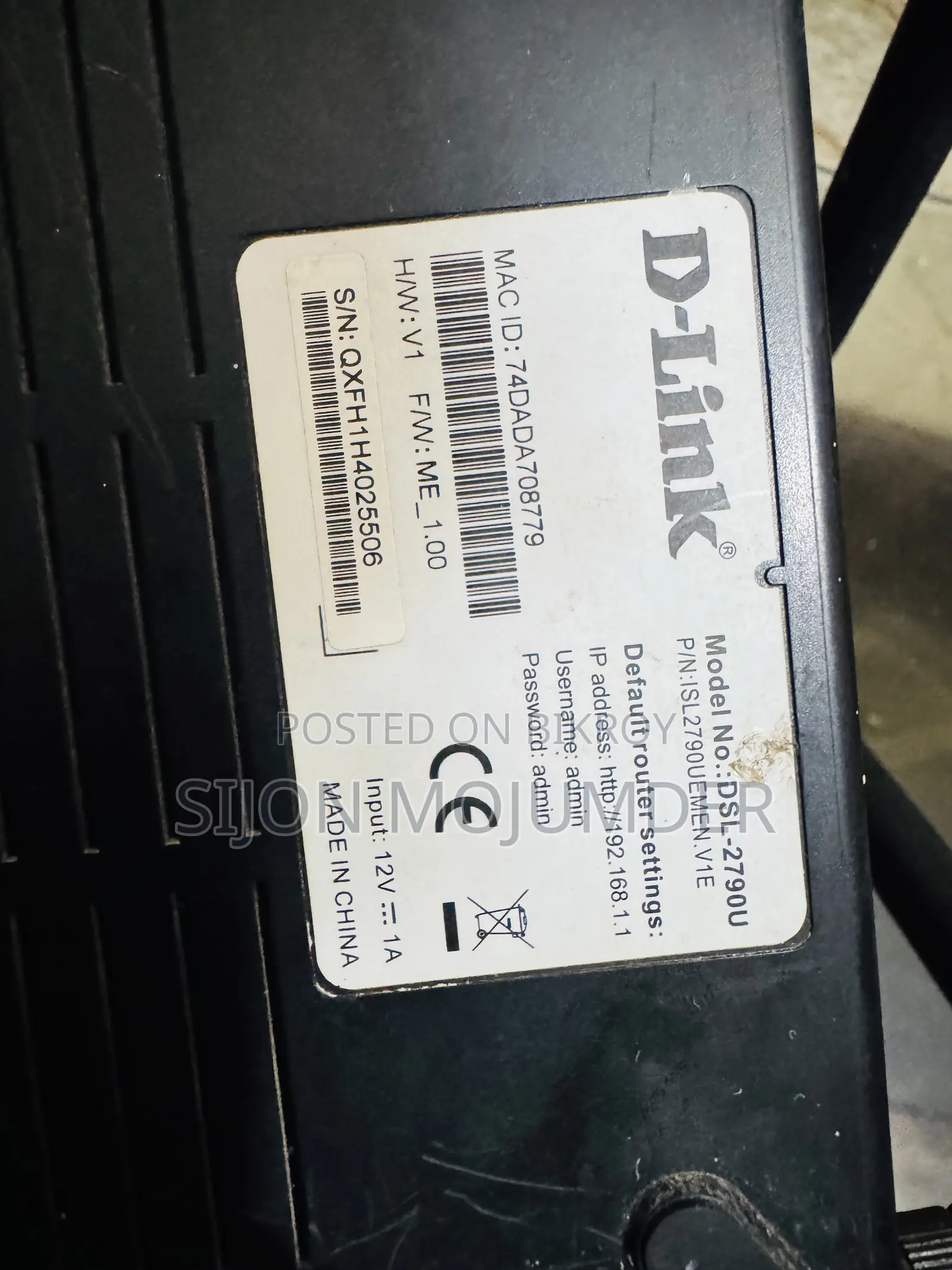D-Link DSL-2790U WiFi Modem Router (Good Condition)