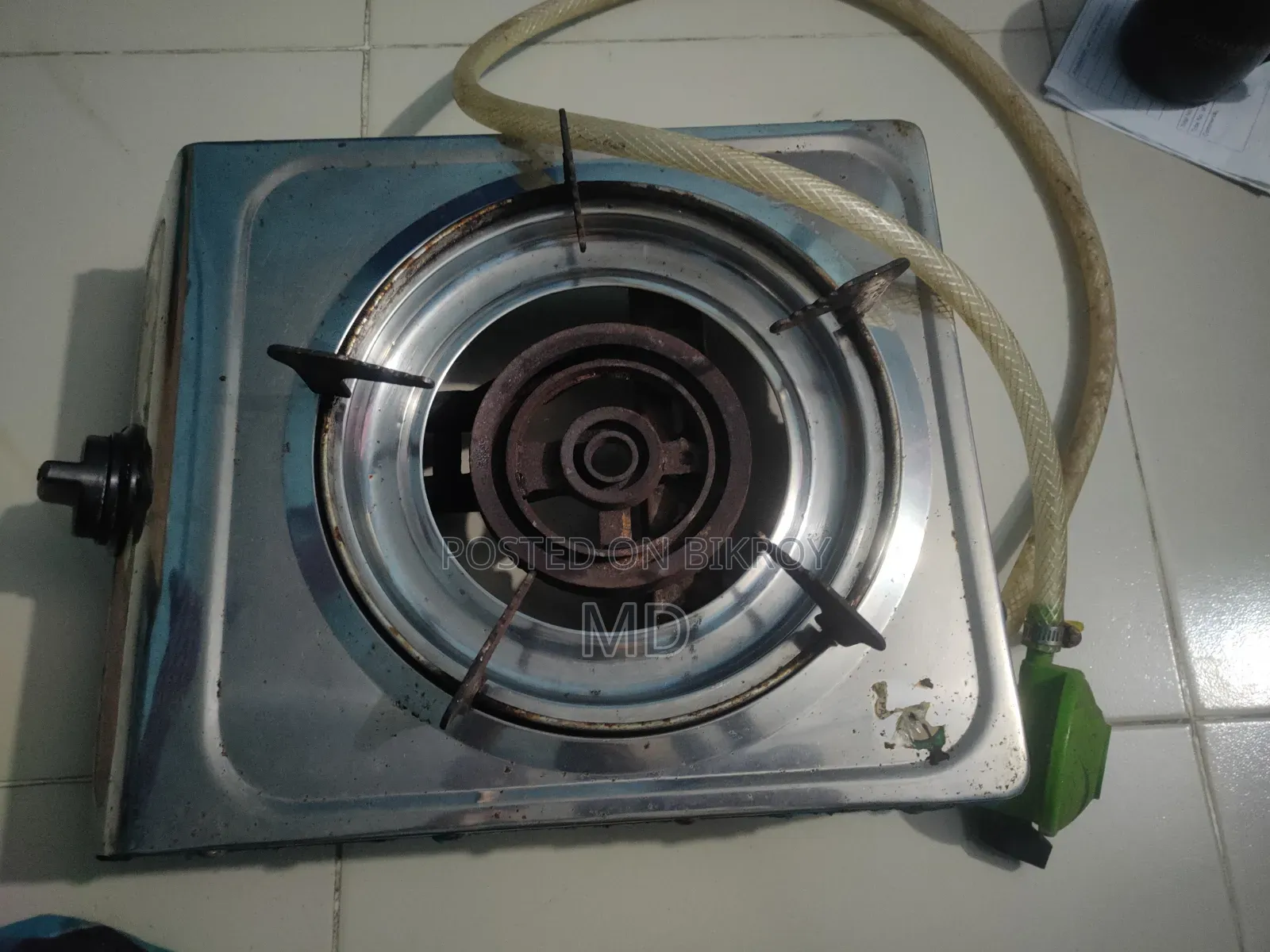 Gold Star Branded Single Burner Stainless Steel Gas Stove.