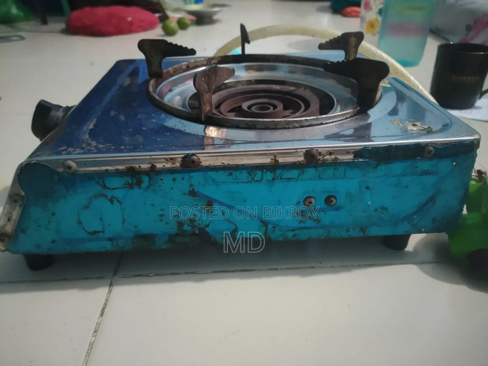Gold Star Branded Single Burner Stainless Steel Gas Stove.