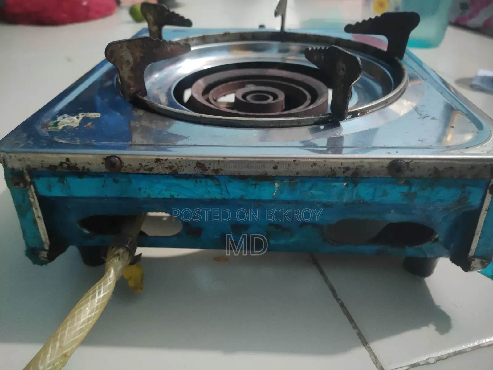 Gold Star Branded Single Burner Stainless Steel Gas Stove.
