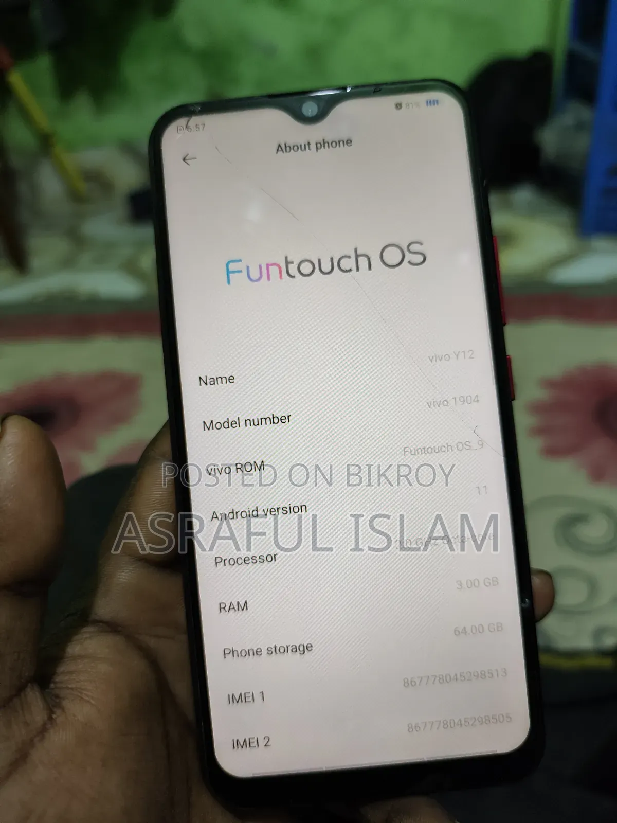 Vivo Y12 64 GB Black