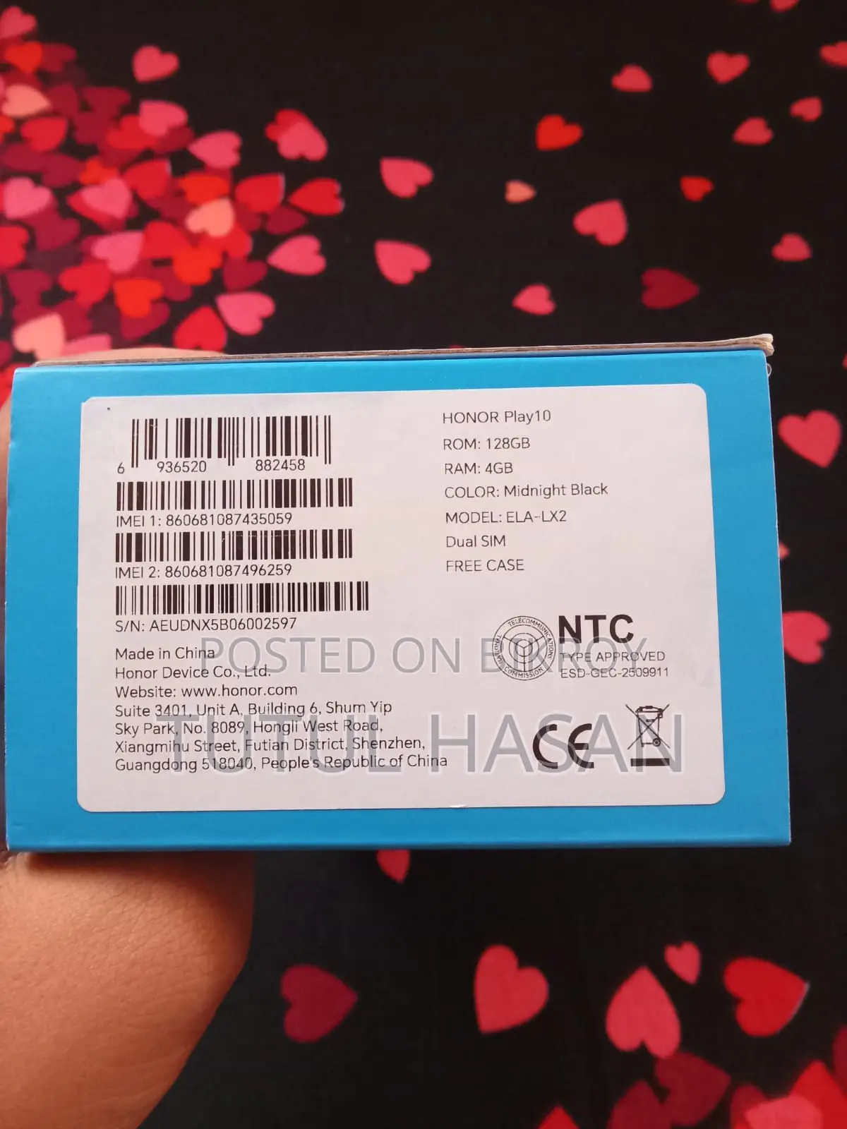 New Honor Play10 128 GB Black