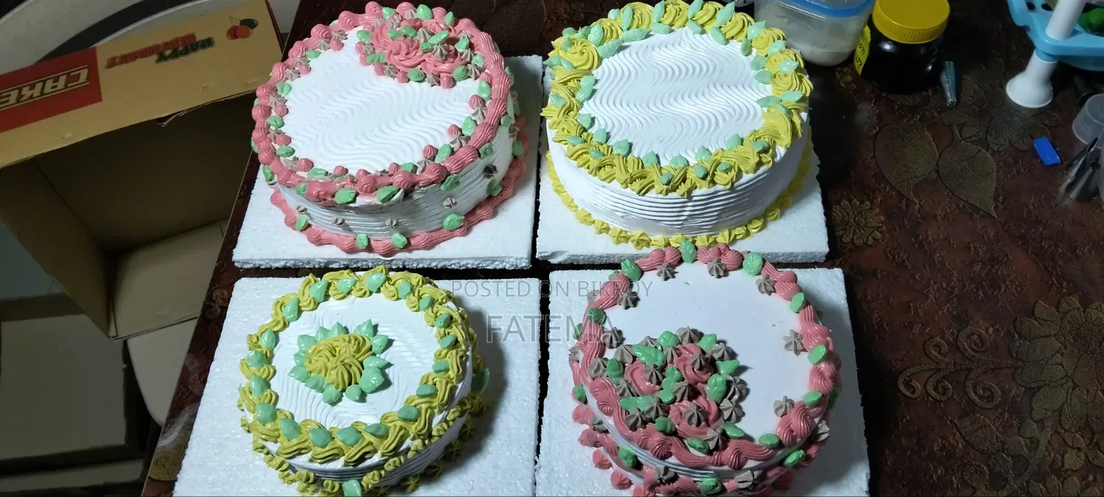 কেক, কুকিজ, বুটের বরফি, পিঠা, খুরমা