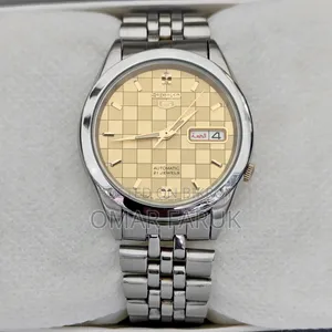 Authentic Vintage SEIKO 5 Automatic Watch With Unique Gold Dial