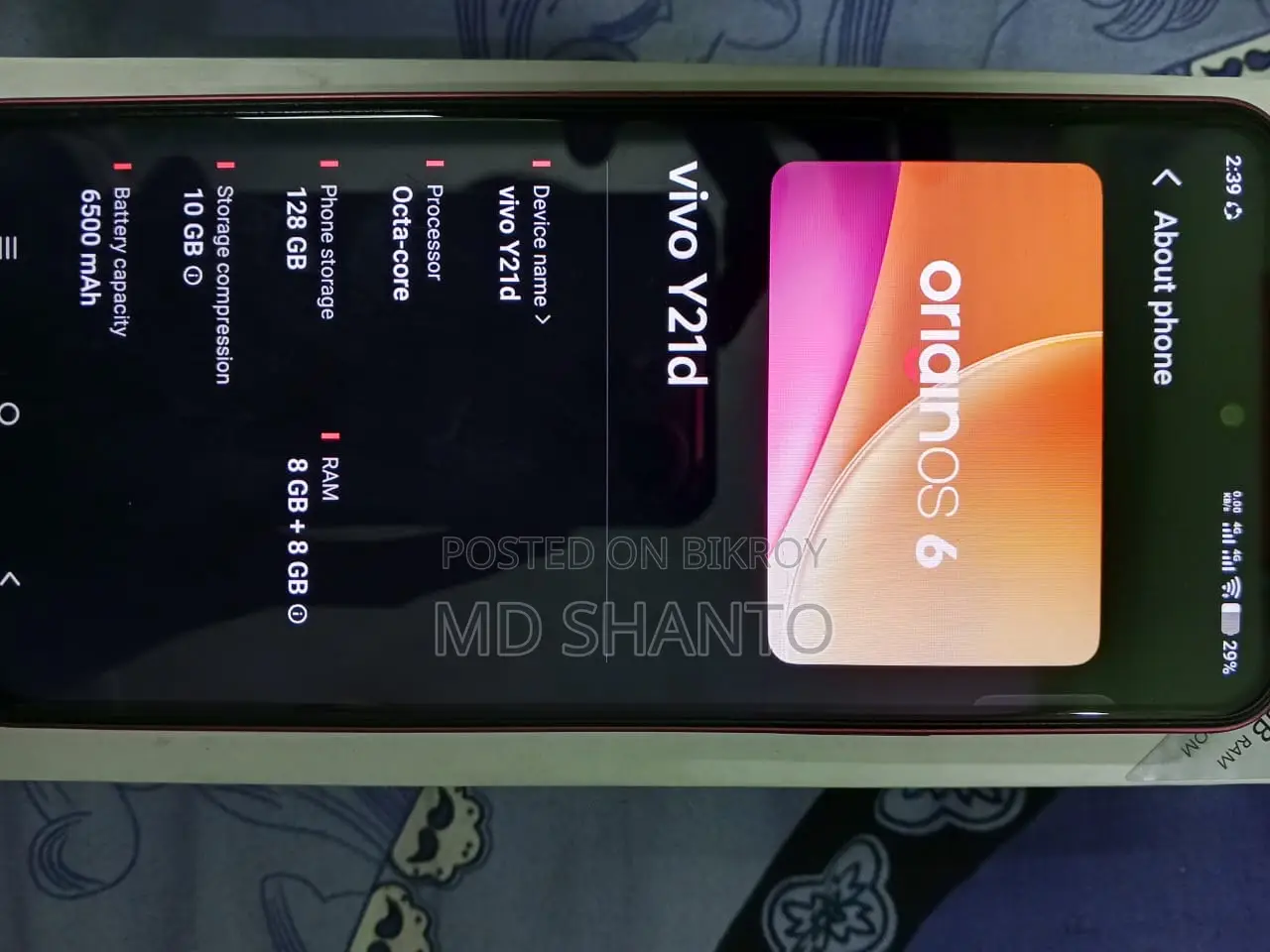 Vivo Y21d 128 GB Red