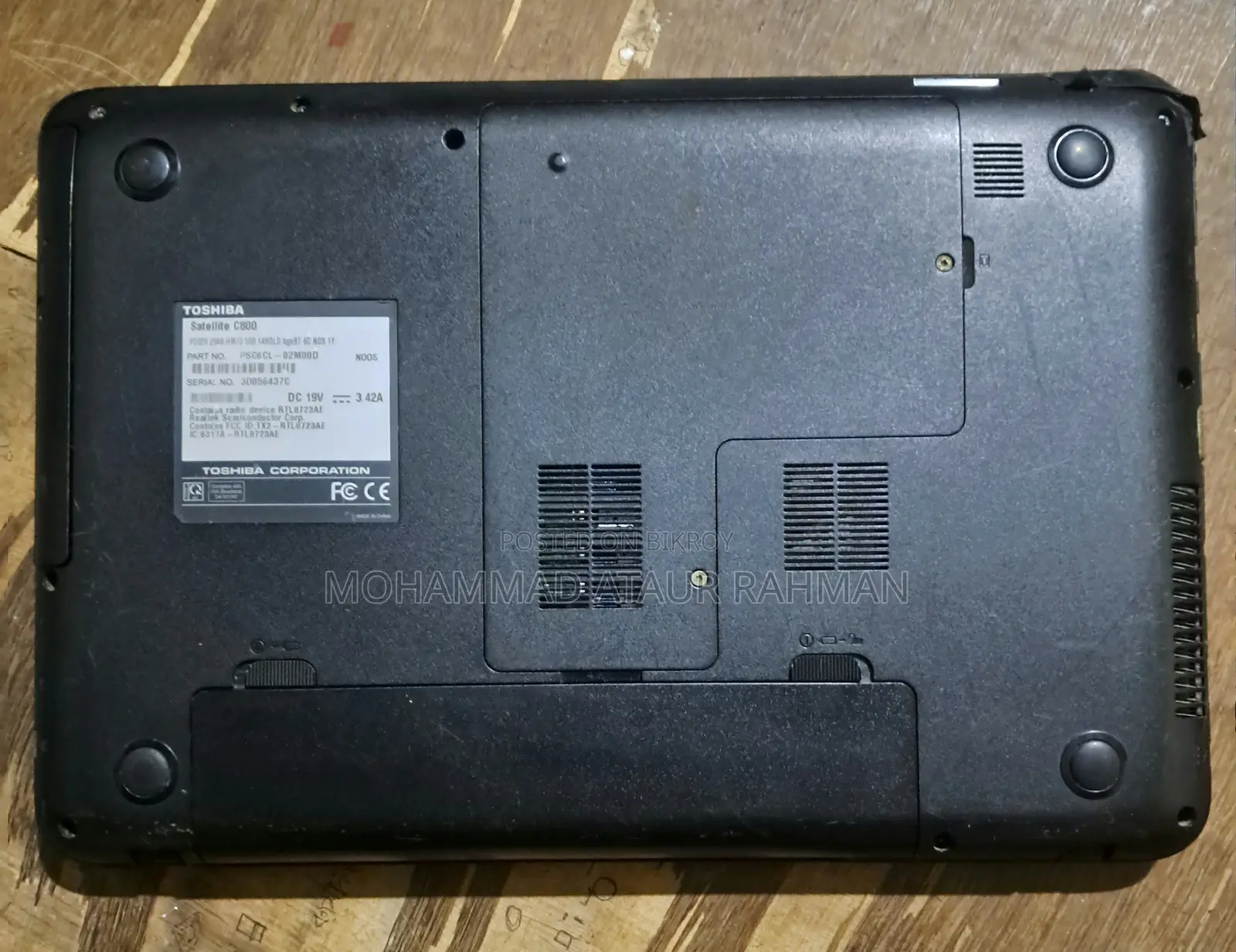 Laptop Toshiba 4GB Intel Pentium HDD 500GB