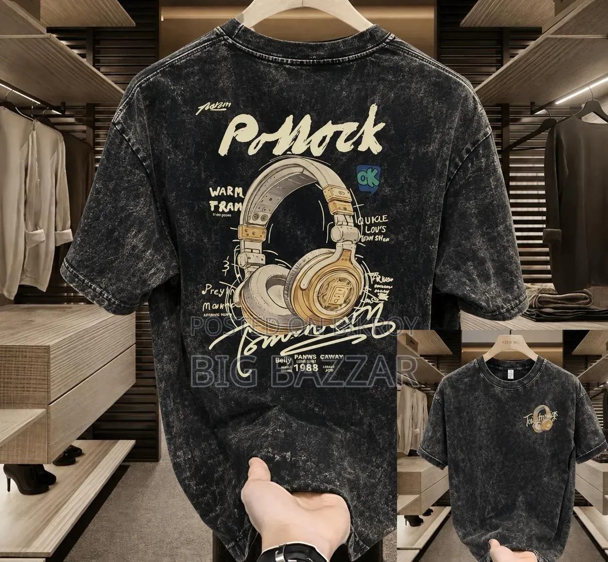 ShadowFade Premium Acid Wash Drop Shoulder