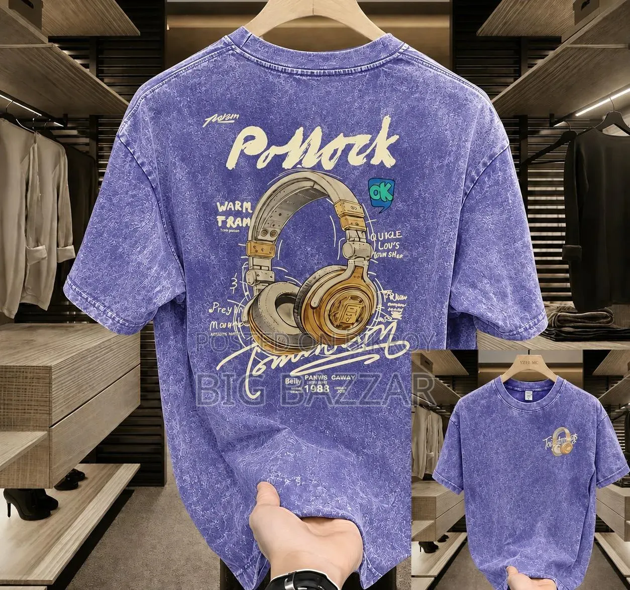 ShadowFade Premium Acid Wash Drop Shoulder