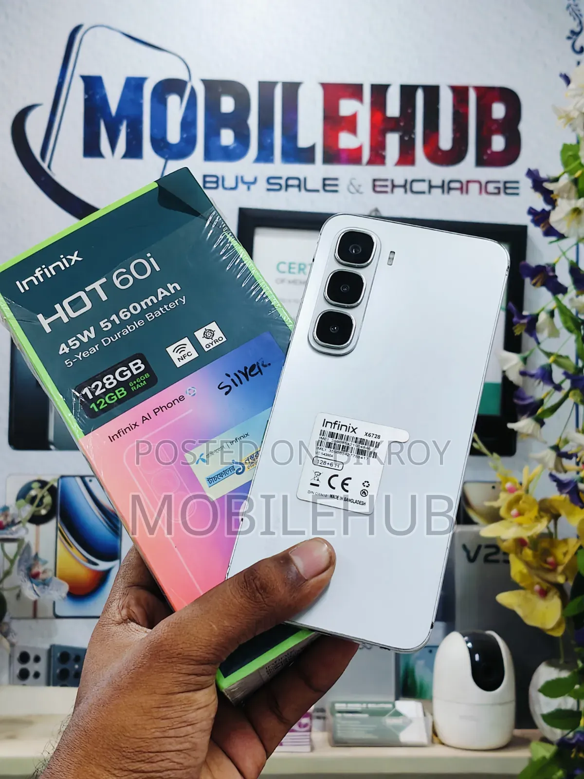 Infinix Hot 60i 128 GB Silver