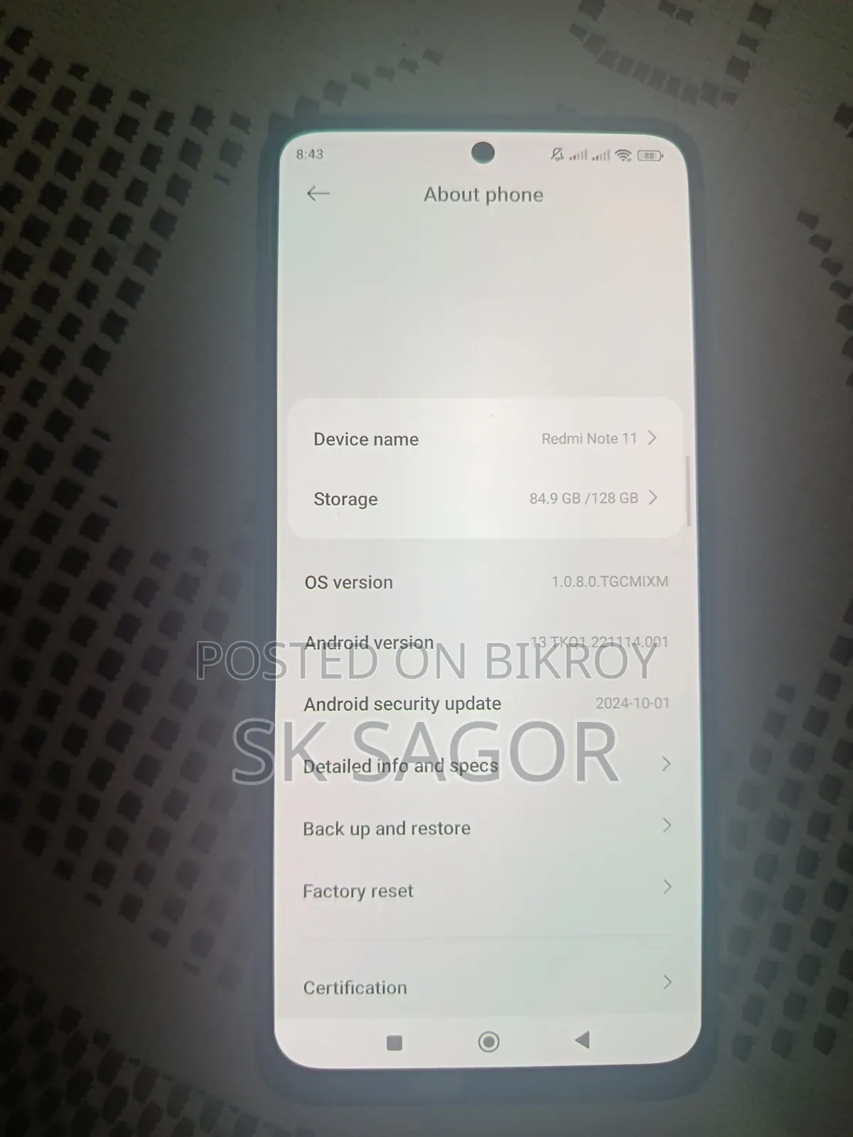 Xiaomi Redmi Note 11 128 GB Black
