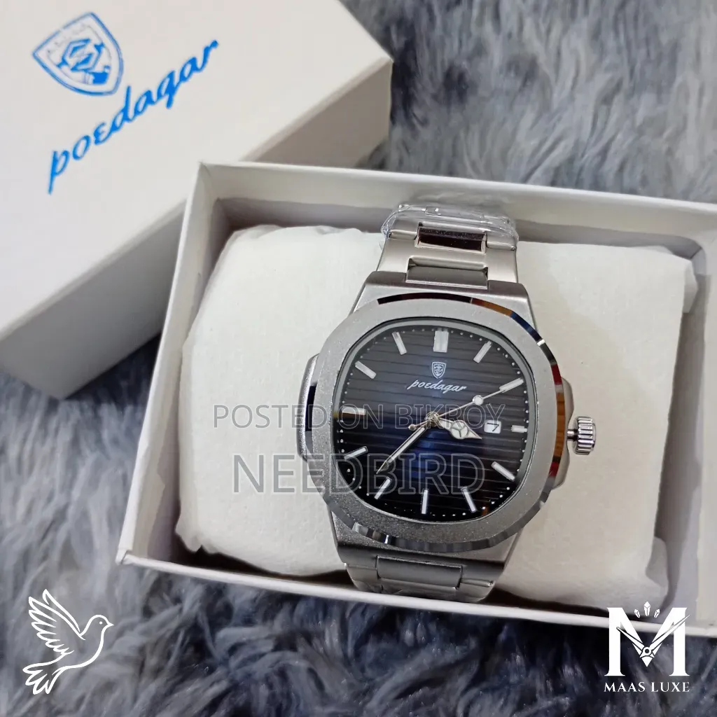 Poedagar 613 Stainless Steel Luxury Luminous Quartz Watch | 4 Colours