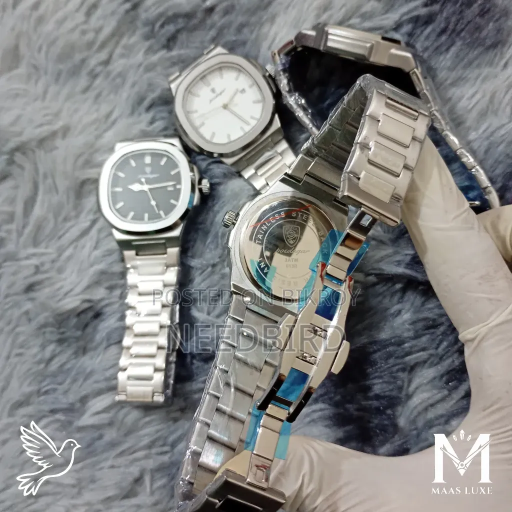 Poedagar 613 Stainless Steel Luxury Luminous Quartz Watch | 4 Colours
