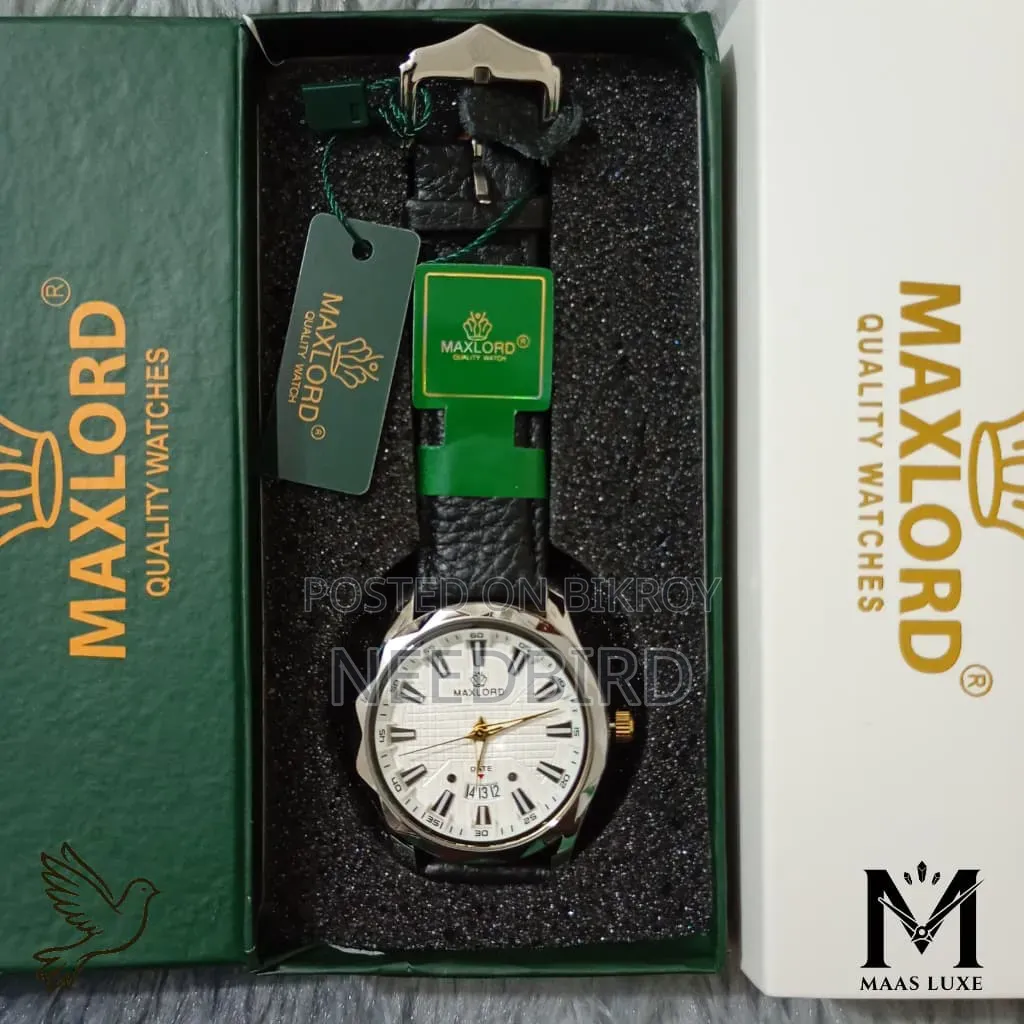 MAXLORD MP004G Luminous Textured Dial Leather Quartz Watch | 5 Colours