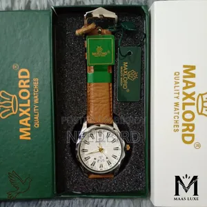 MAXLORD MP004G Luminous Textured Dial Leather Quartz Watch | 5 Colours