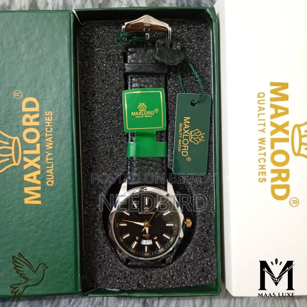 MAXLORD MP004G Luminous Textured Dial Leather Quartz Watch | 5 Colours