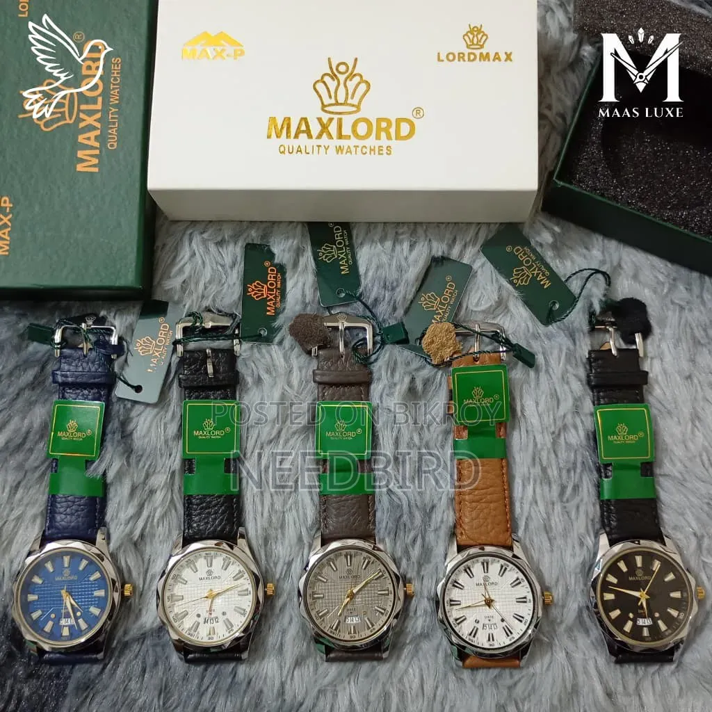MAXLORD MP004G Luminous Textured Dial Leather Quartz Watch | 5 Colours
