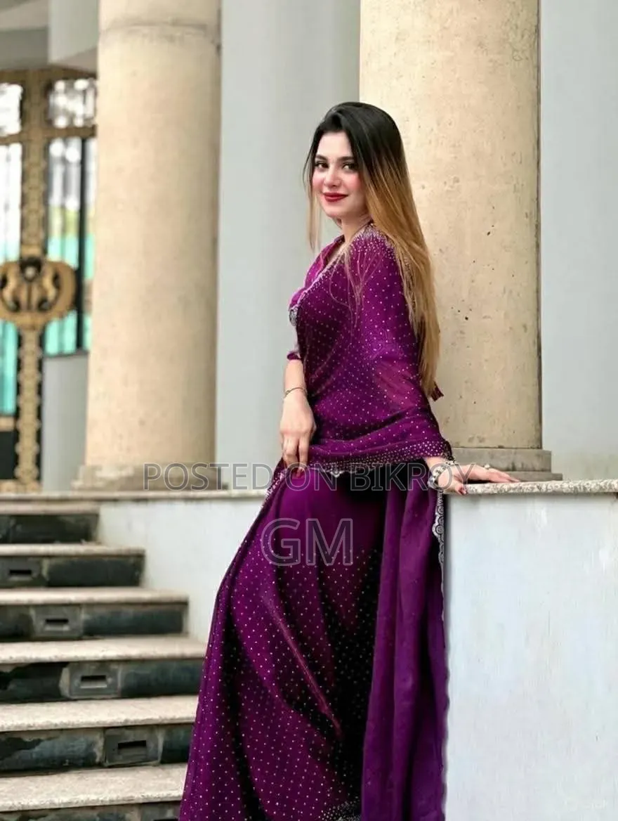 Georgette Sharee With Blouse Piece