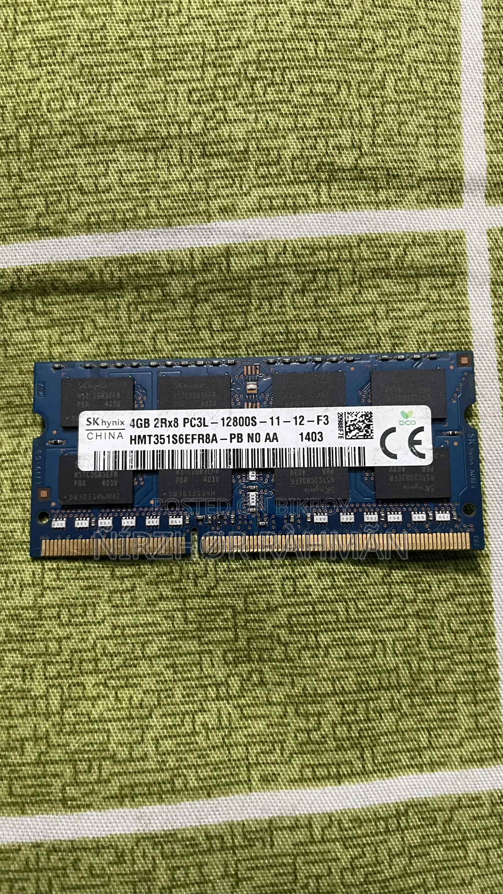 SKhynix 4gb 2Rx8 Laptop Ram