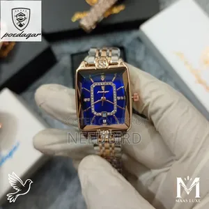 পোয়েডগার ৭৮৫ লাক্সারি ক্রিস্টাল রেক্টাঙ্গুলার কোয়ার্জ উইমেন্স ওয়াচ | ৪ কালার