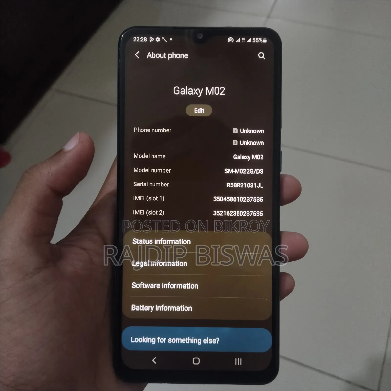 Samsung Galaxy M02 32 GB Blue