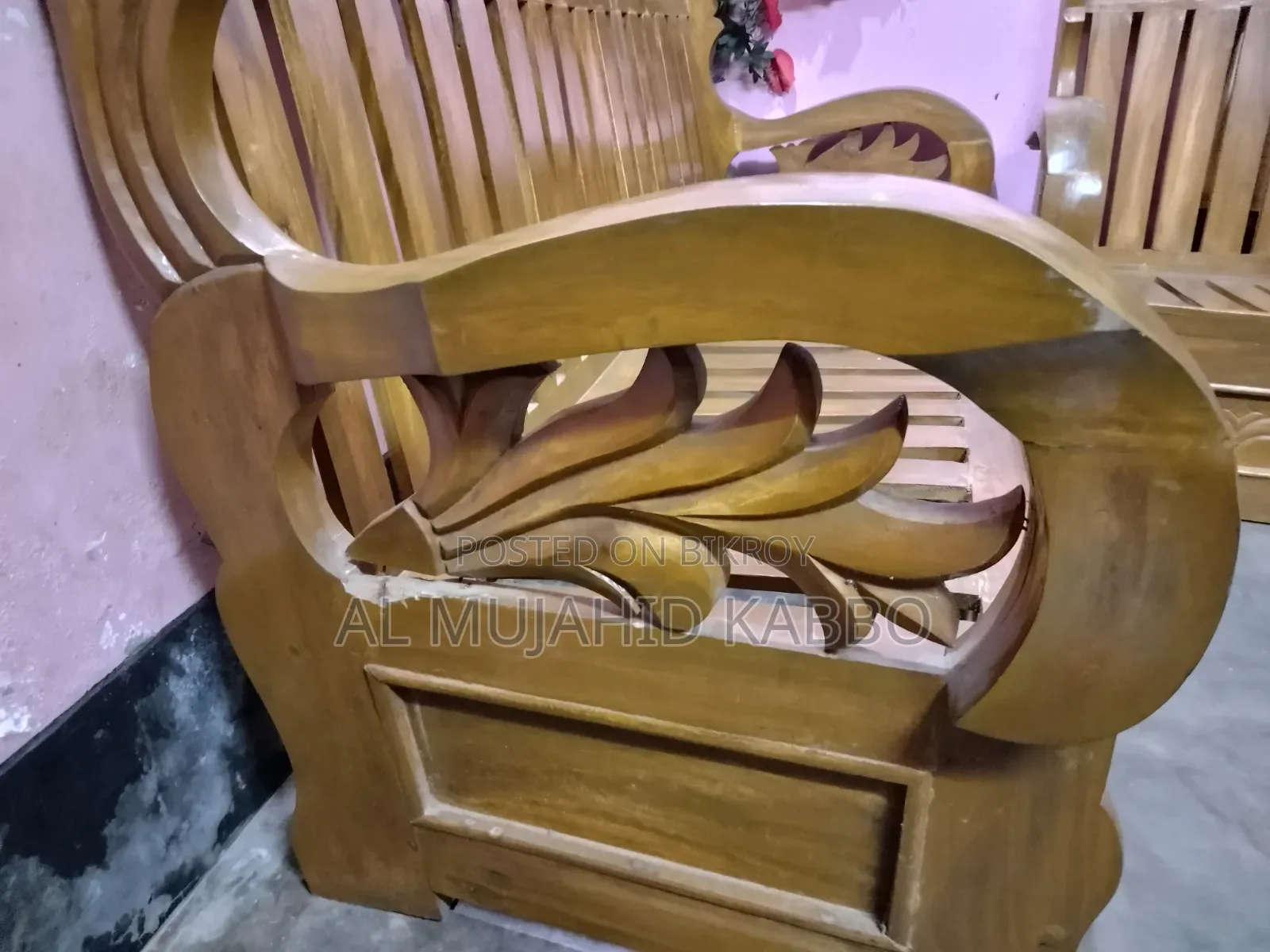 Korai Wood Three-Piece Sofa Set