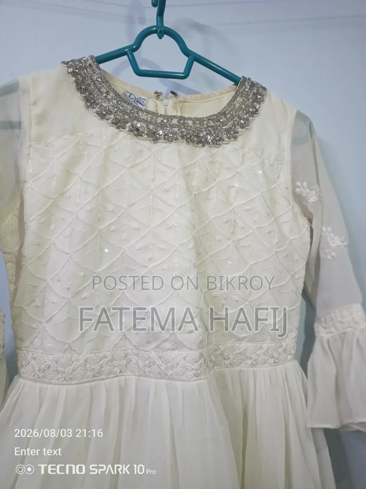 Original Indian White Party Dress With Coat