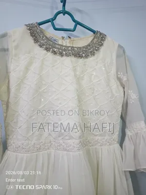 Original Indian White Party Dress With Coat