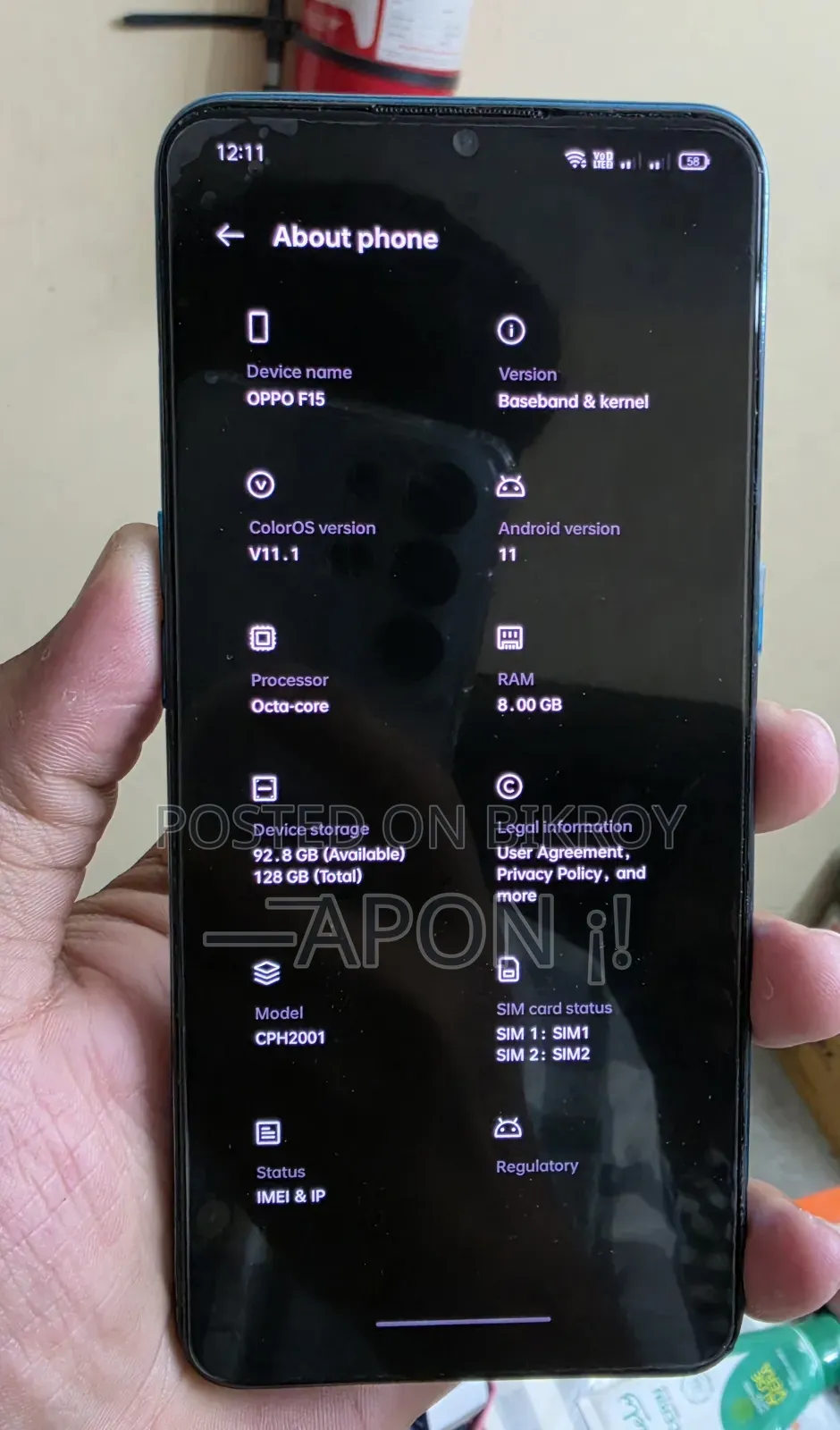 Oppo F15 128 GB