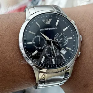 EMPORIO ARMANI Chronograph Quartz Men's Watch Black Dial