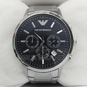 EMPORIO ARMANI Chronograph Quartz Men's Watch Black Dial