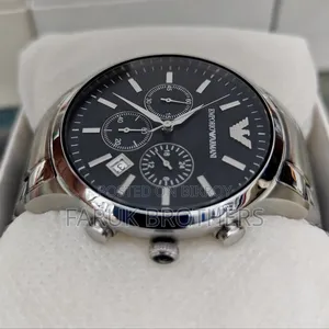 EMPORIO ARMANI Chronograph Quartz Men's Watch Black Dial