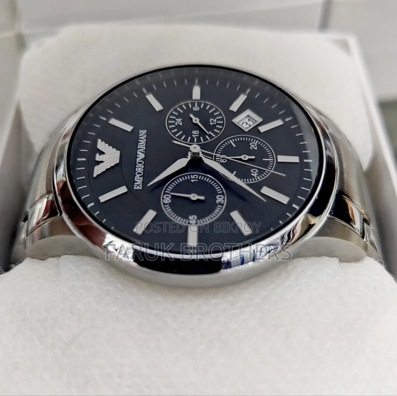 EMPORIO ARMANI Chronograph Quartz Men's Watch Black Dial