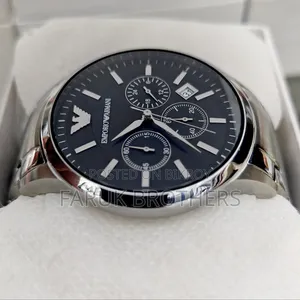 EMPORIO ARMANI Chronograph Quartz Men's Watch Black Dial