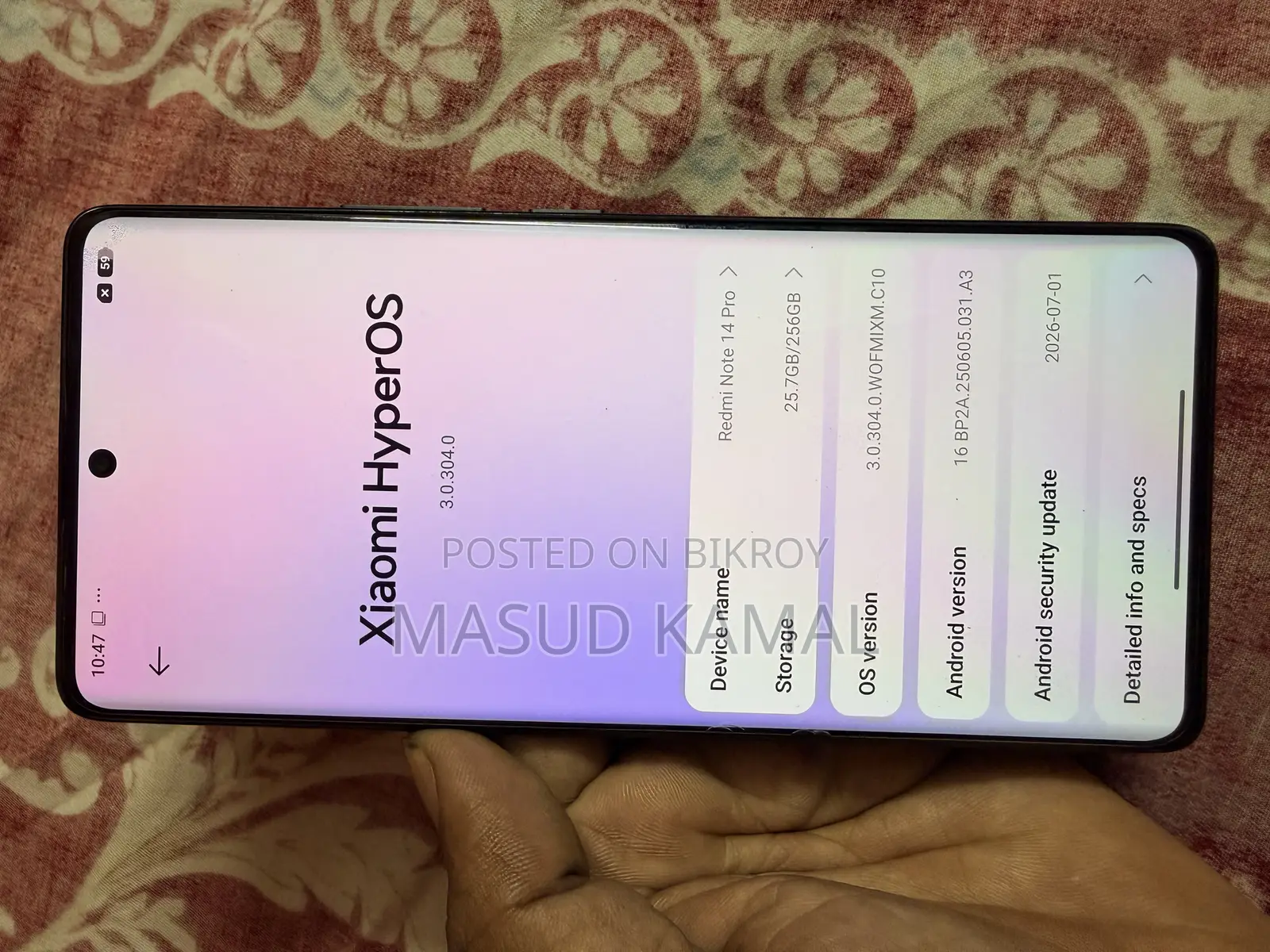 Xiaomi Redmi Note 14 Pro 256 GB Red