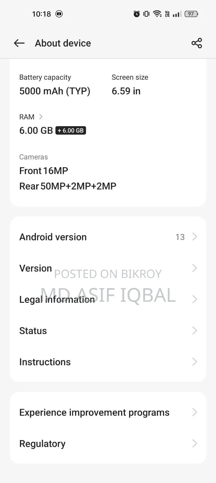 Realme 9i 128 GB Black
